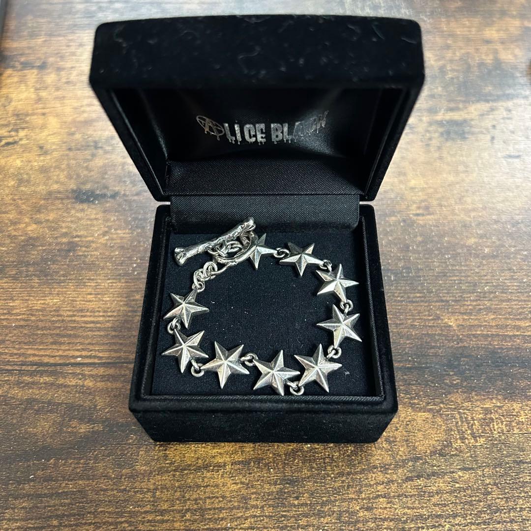 alice black リトルスタースタッズブレスレット 925 y2k