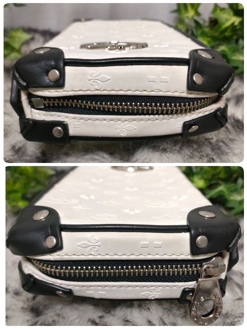 CASTELBAJAC オーガナイザー ホワイト 総柄 カステルバジャック長財布