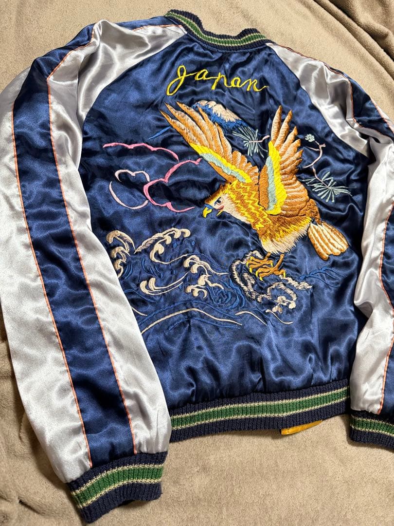 ２面用 テーラー東洋 ワシ スカル 日本限定 スカジャン vintage サテン