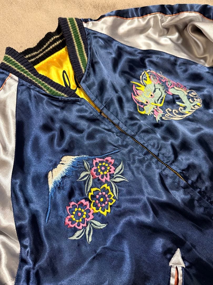 ２面用 テーラー東洋 ワシ スカル 日本限定 スカジャン vintage サテン