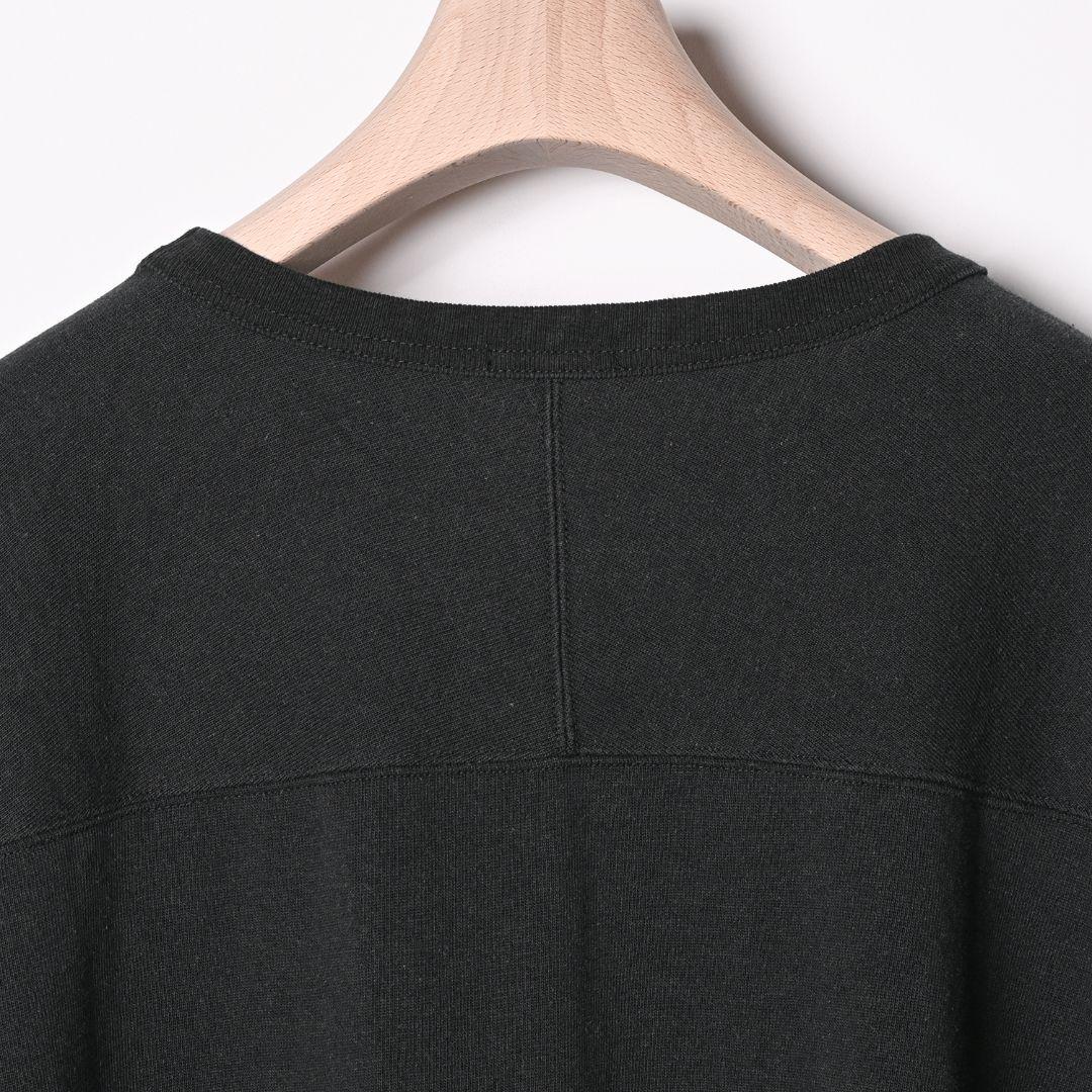 コモリ COMOLI フットボールTシャツ ブラック サイズ2