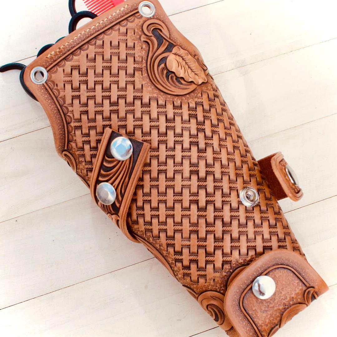 シザーケース【カービング/ナチュラル染色】