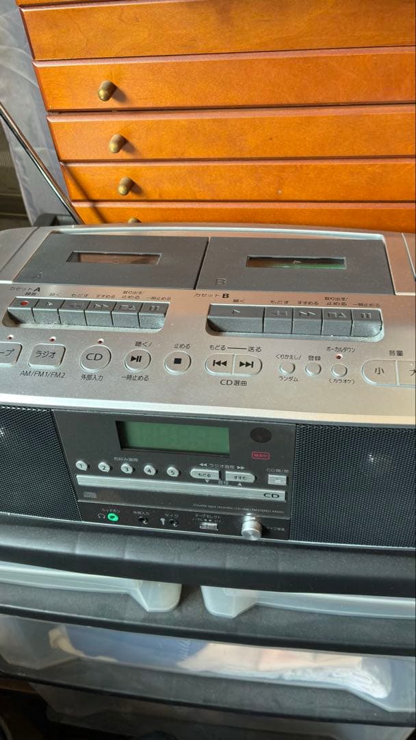 東芝CDラジカセットレコーダー ワイドFM対応　リモコン付き