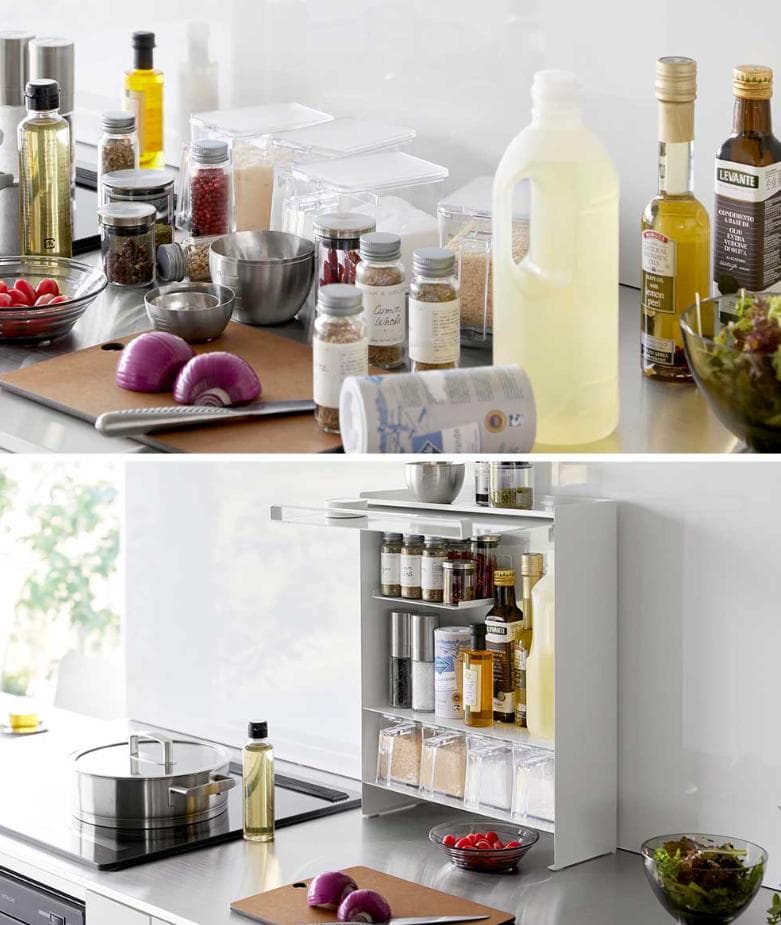 【定価11000円】隠せる調味料ラック タワー tower ホワイト