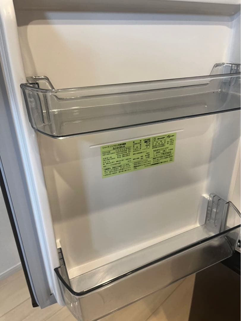 SHARP 冷蔵庫 下冷式 ガラス棚
