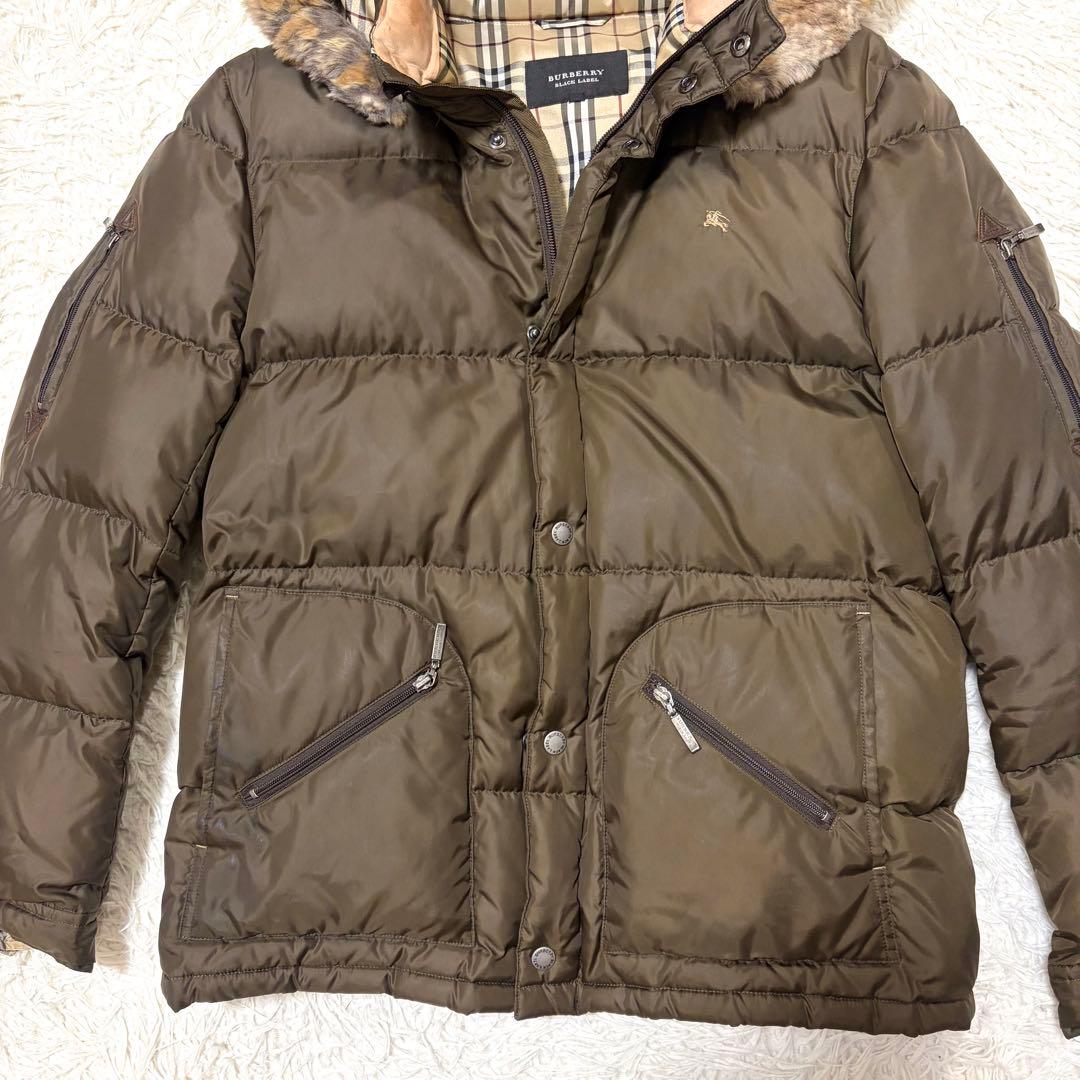 BURBERRY BLACKLABEL バーバリーダウンジャケットカーキＬ