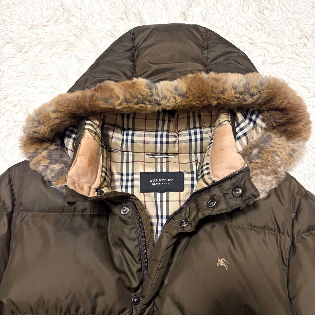 BURBERRY BLACKLABEL バーバリーダウンジャケットカーキＬ