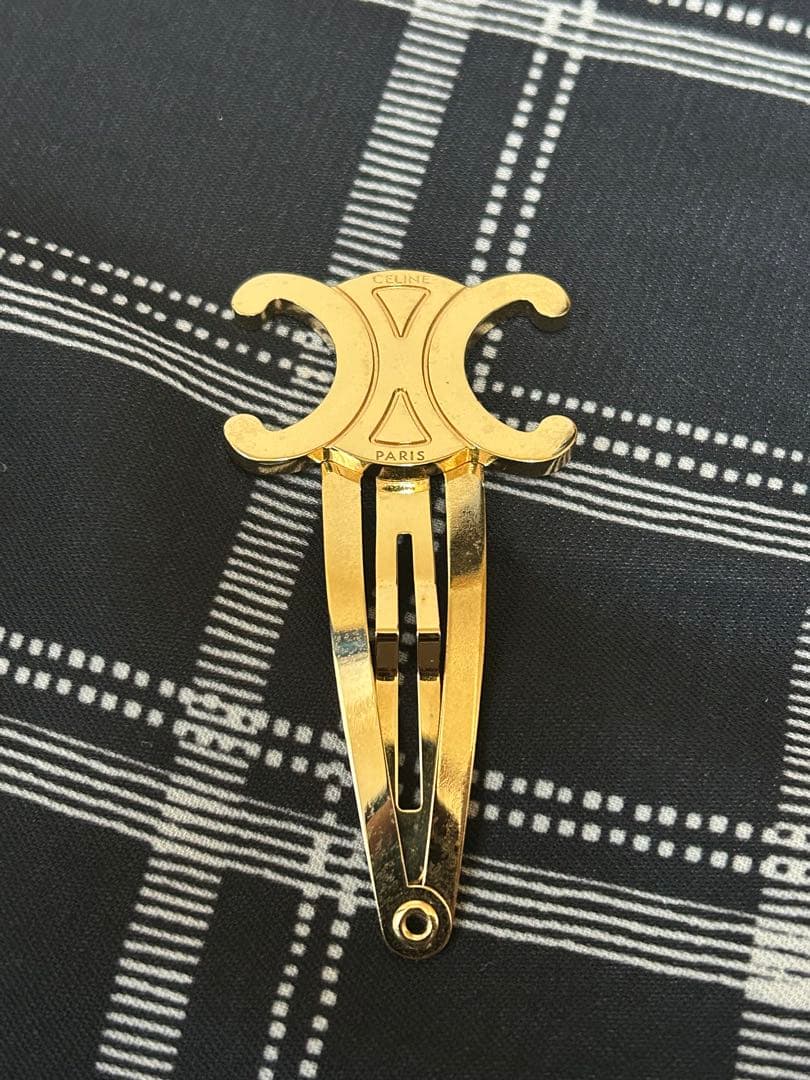 CELINE セリーヌスナップヘアクリップ ゴールド