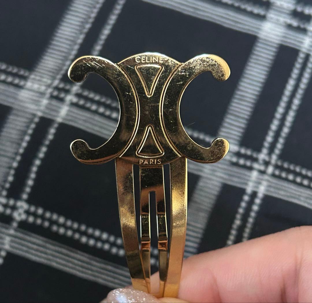 CELINE セリーヌスナップヘアクリップ ゴールド