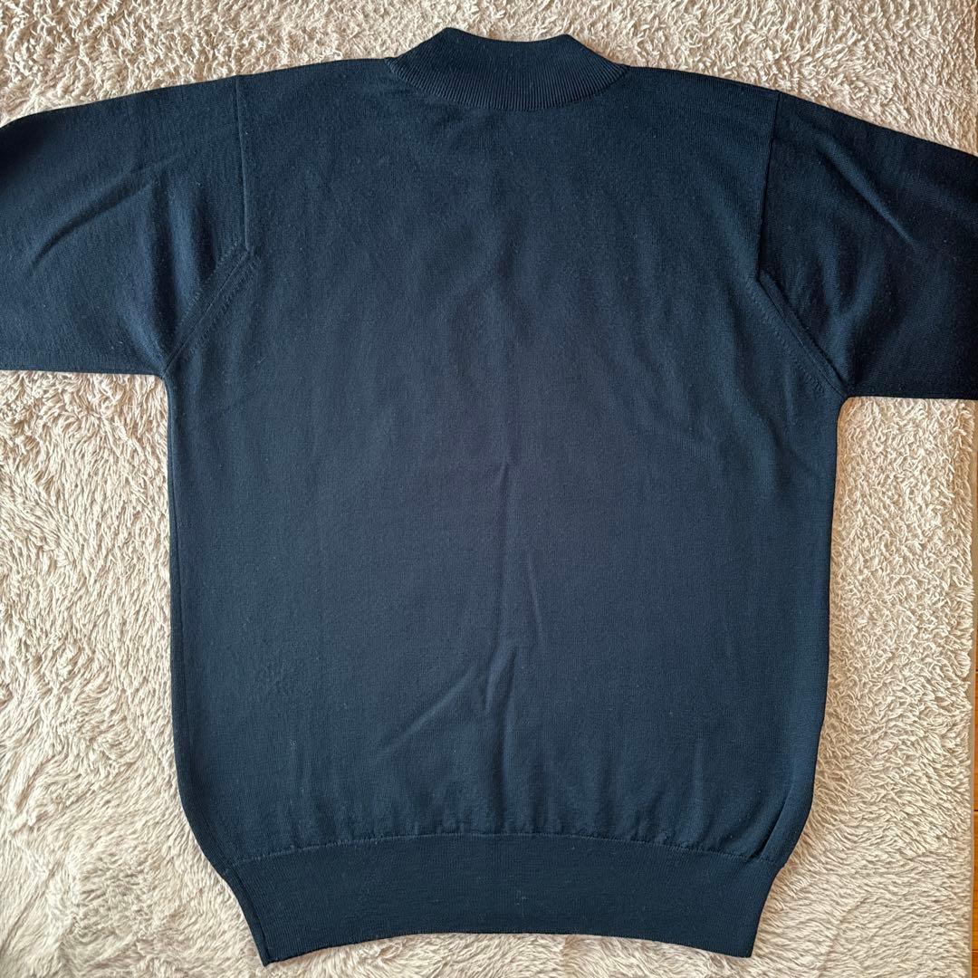 JOHN SMEDLEY ジョンスメドレー　ウールニット ネイビー S