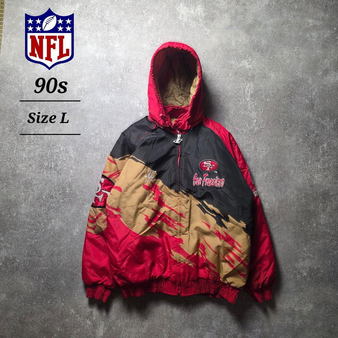 美品90sNFLサンフランシスコフォーティナイナーズ49ersナイロンジャケット
