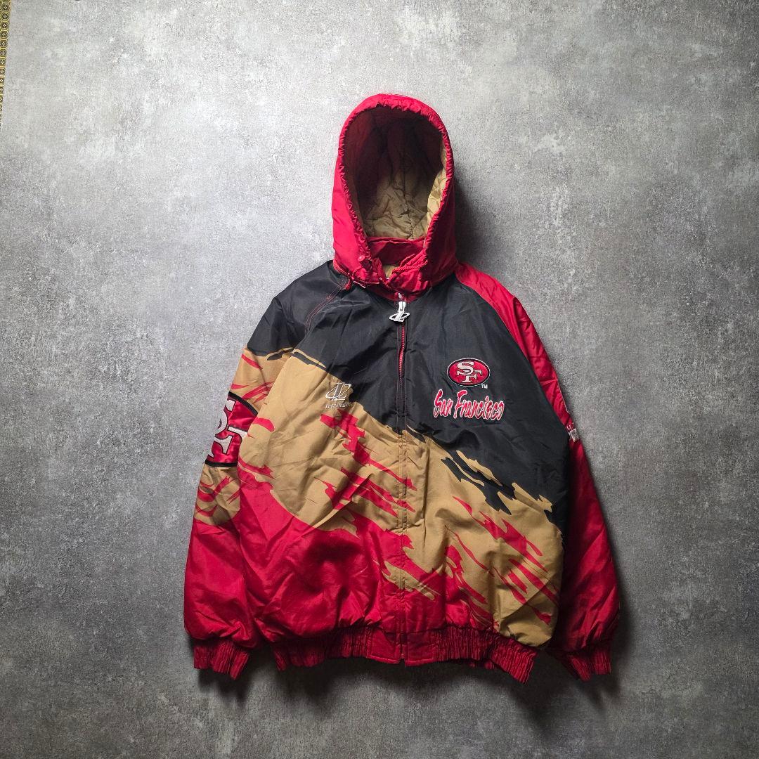 美品90sNFLサンフランシスコフォーティナイナーズ49ersナイロンジャケット