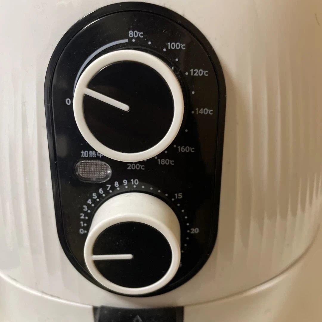 ◆中古品◆ホワイト 電気フライヤー 2つの温度設定　13-624