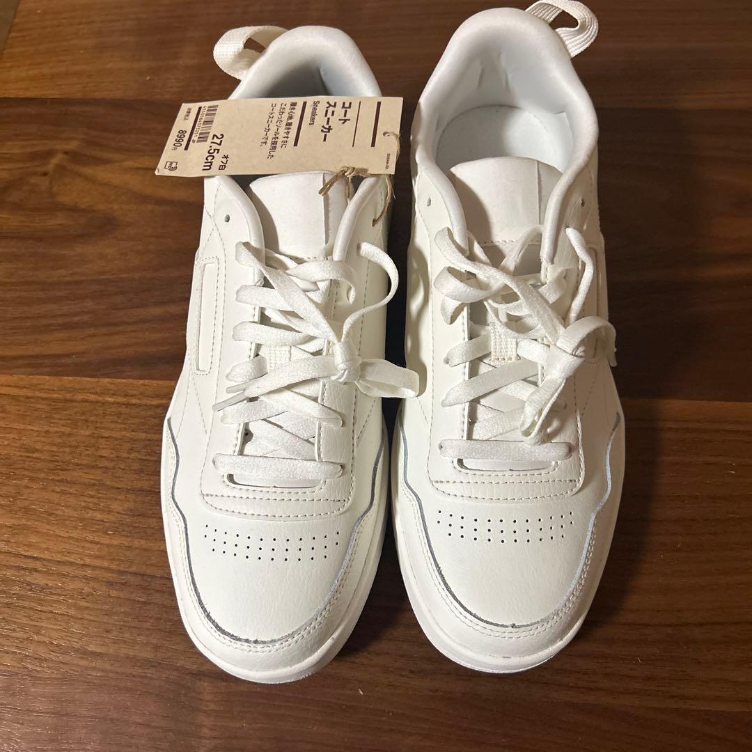 MUJI無印良品× Reebok リーボックコートスニーカー 27.5cm白