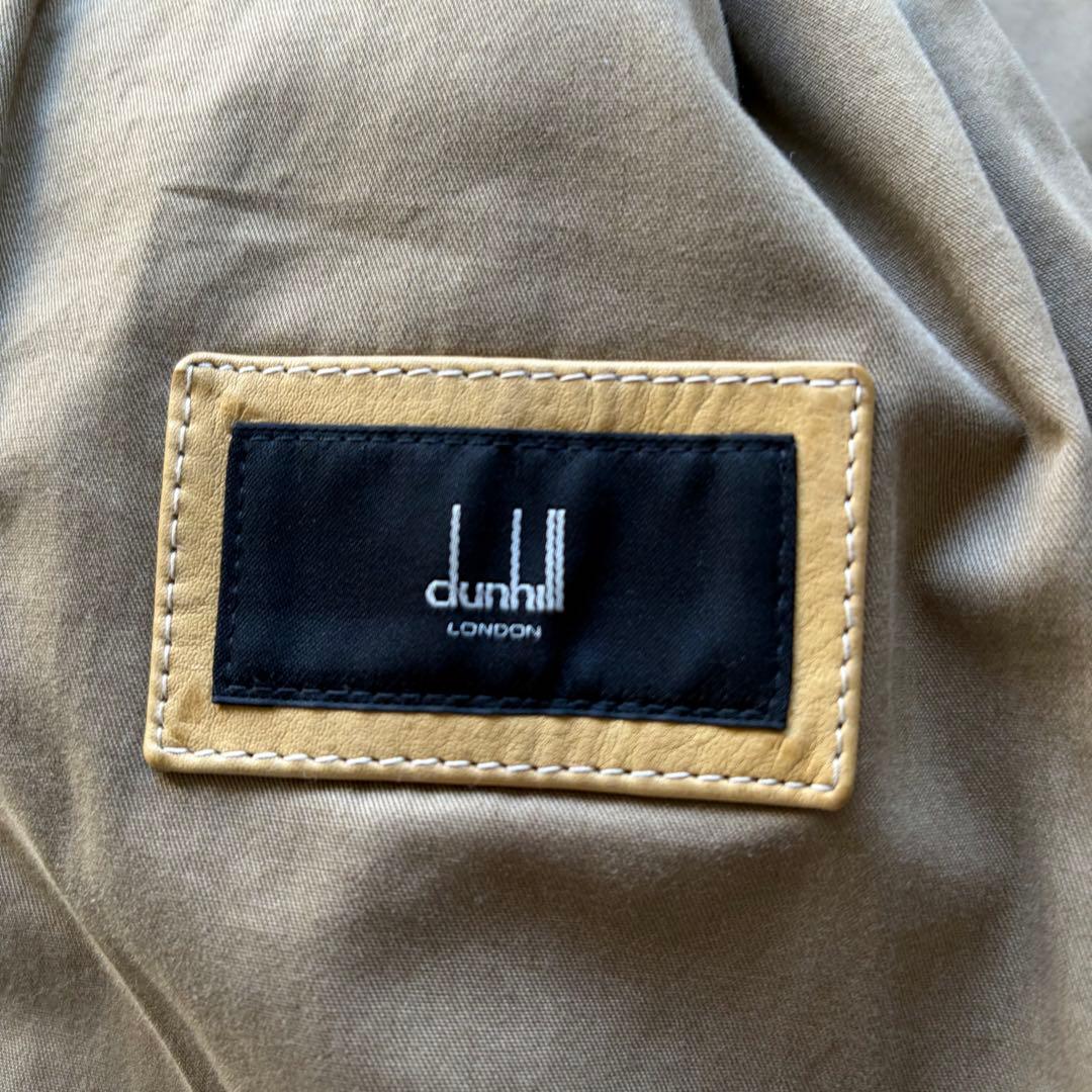 美品✨ダンヒル レザージャケット A-2 カーフスキン ロゴ型押し ベージュ S