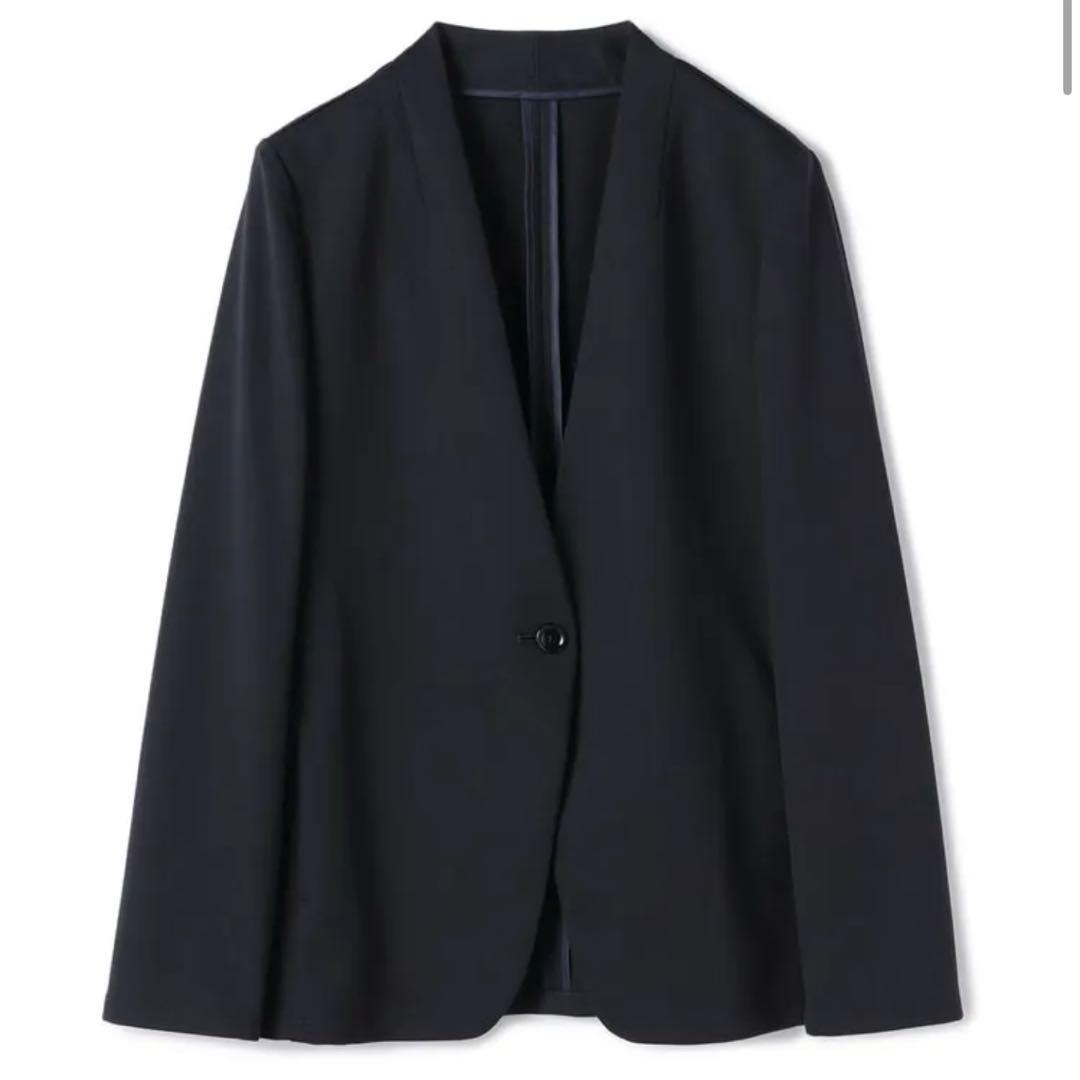 春夏【未使用タグ付☆洗える】パジャマスーツ　セットアップ　カラーレス　ネイビーS