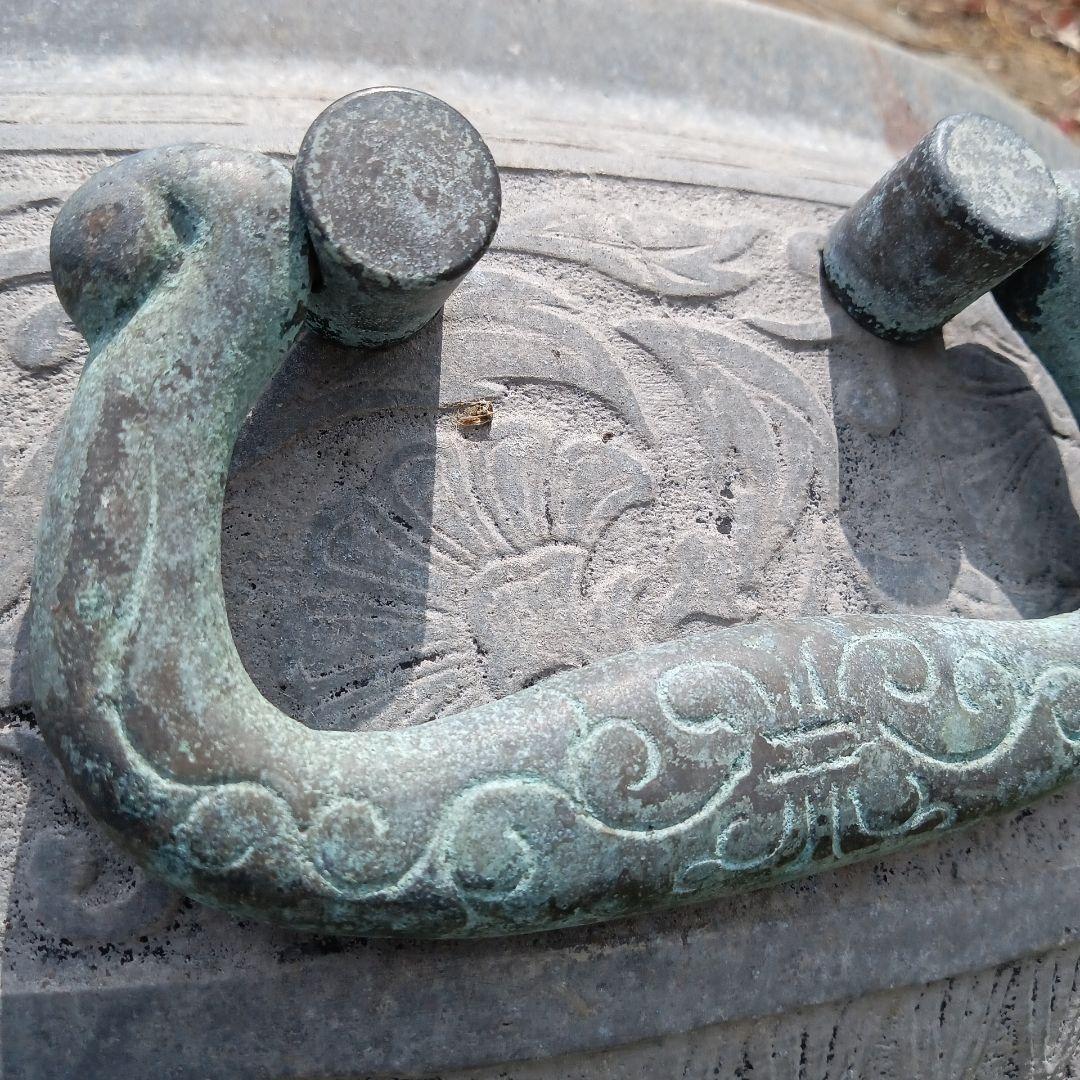 •青銅製火鉢••プランター　ビンテージ•ジャンクガーデン　レトロ火鉢　大きめ