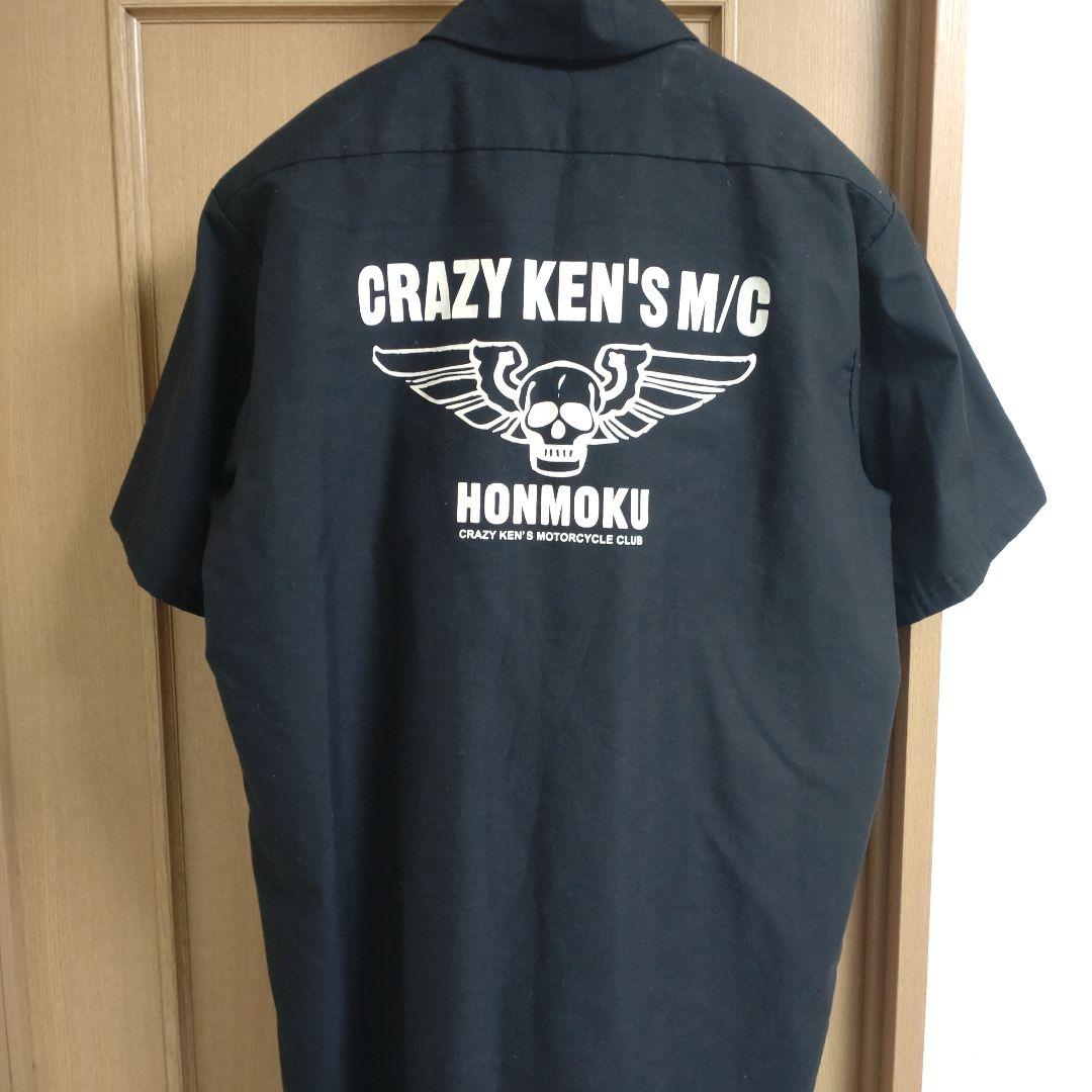 CRAZY KEN'S M/C 半袖ワークシャツ 黒