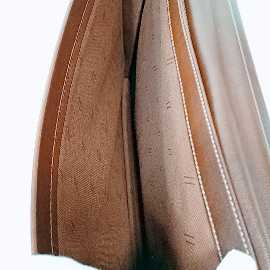 【美品】ゴールドファイル ブリーフケース オールレザー ブラウン ビジネスバッグ