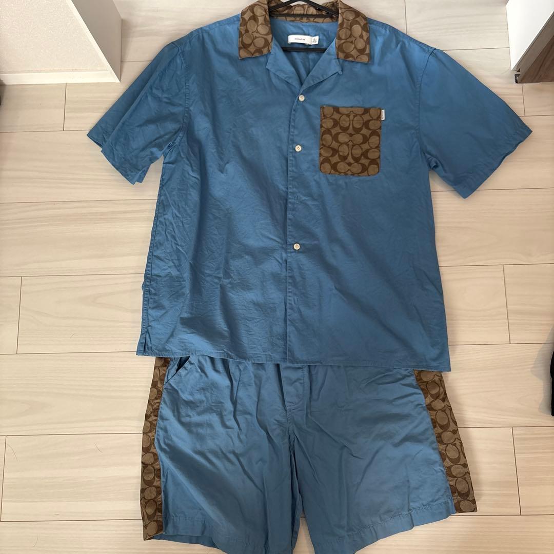 夏*雨様 COACH セットアップ(半袖シャツ:M ショートパンツ:Sセット)