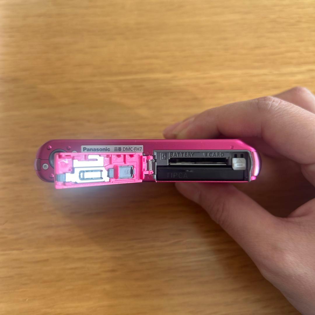 動作確認済　Panasonic LUMIX DMC-FH7 ピンク　カメラ