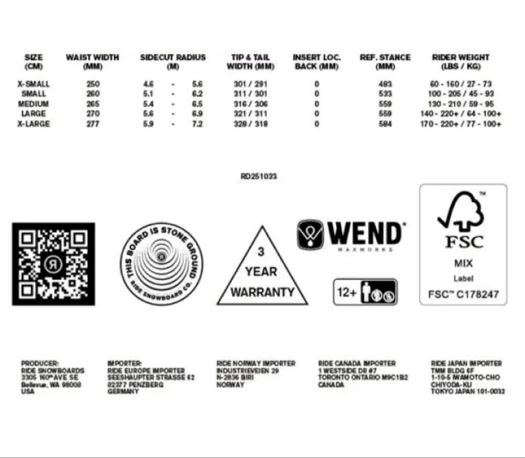RIDE Superpig 25-26モデル 151