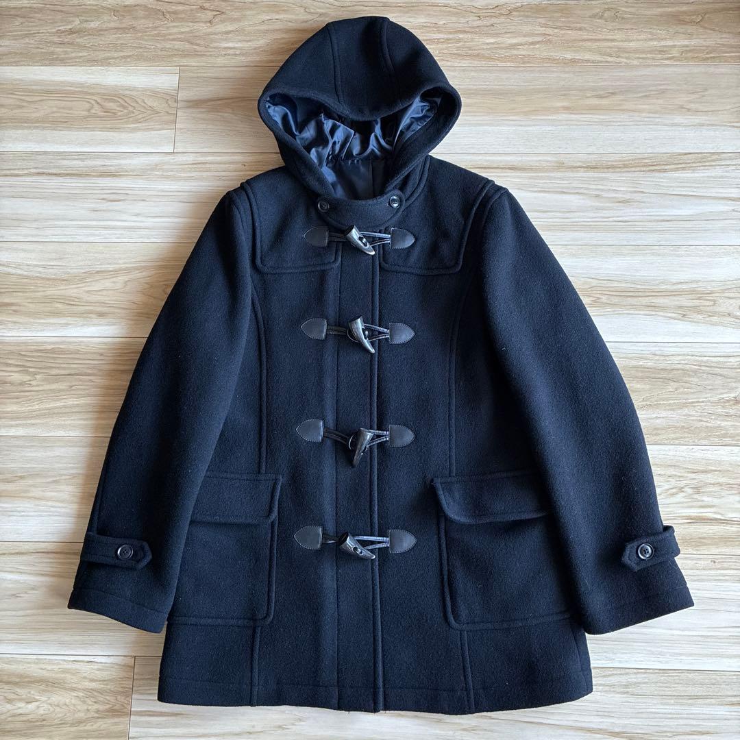 【美品】EAST BOY Venus ダッフルコート11号〈アンゴラ混〉ネイビー