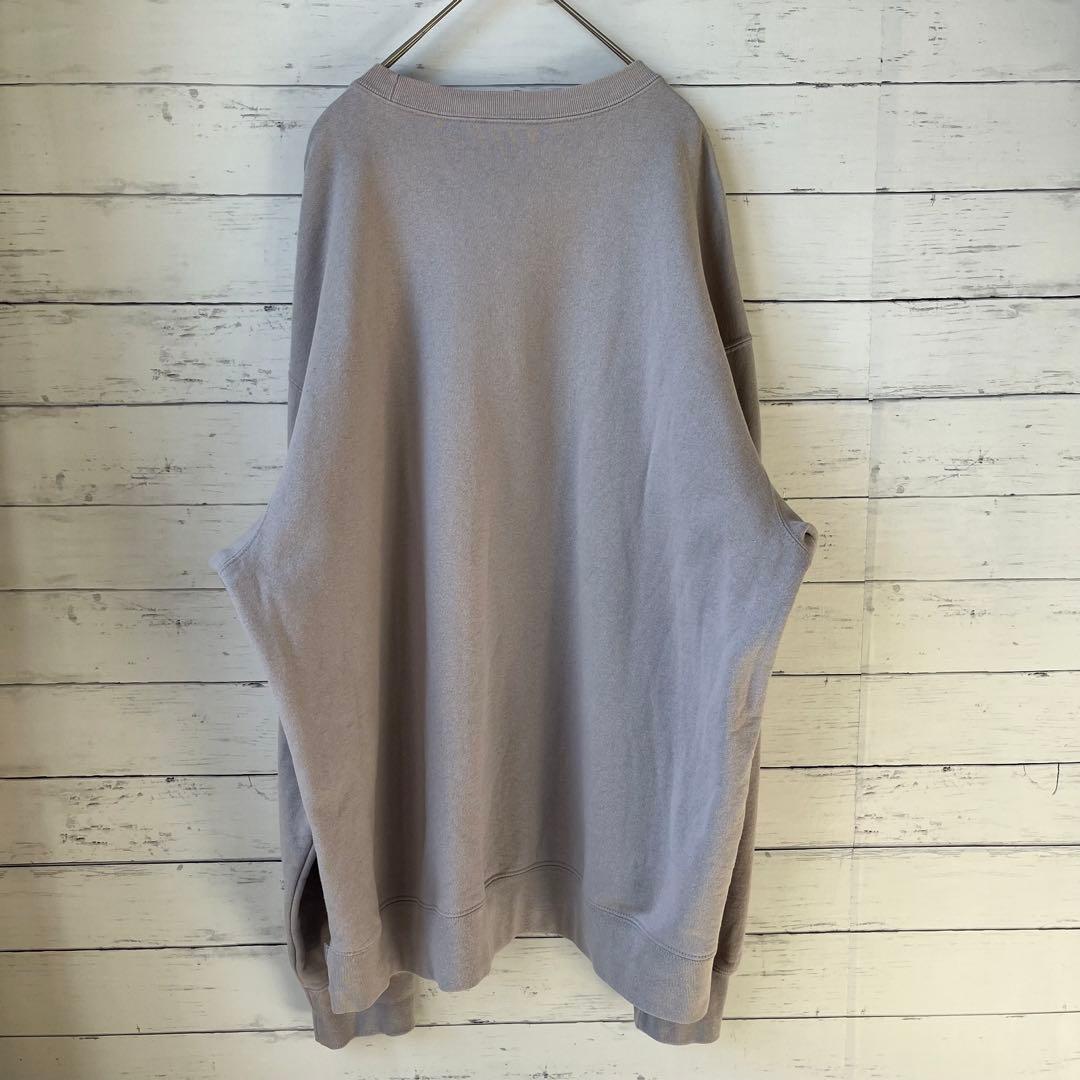 【XXL相当】シュプリームスウェット【グレー】ワンポイントロゴ⭐︎トレーナー