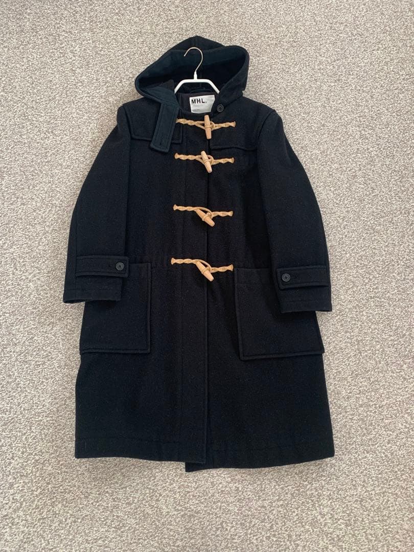 MHL. エムエイチエル　ダッフルコート ネイビー サイズI