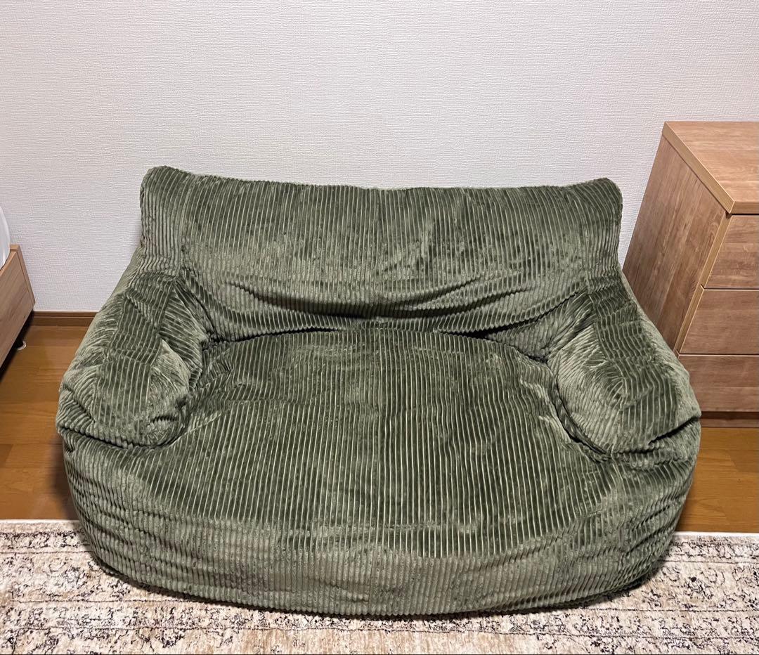 【ぎょ さん専用】LOSSY HUGME 2人掛けビーズソファ Olive