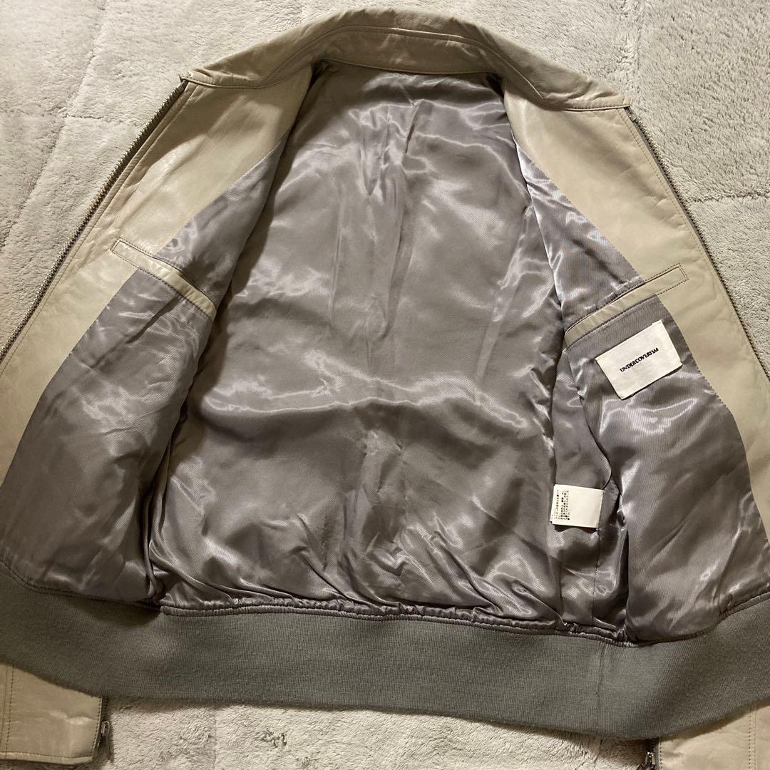 美品　UNDERCOVERISM パデッドレザージャケット　H4202-1