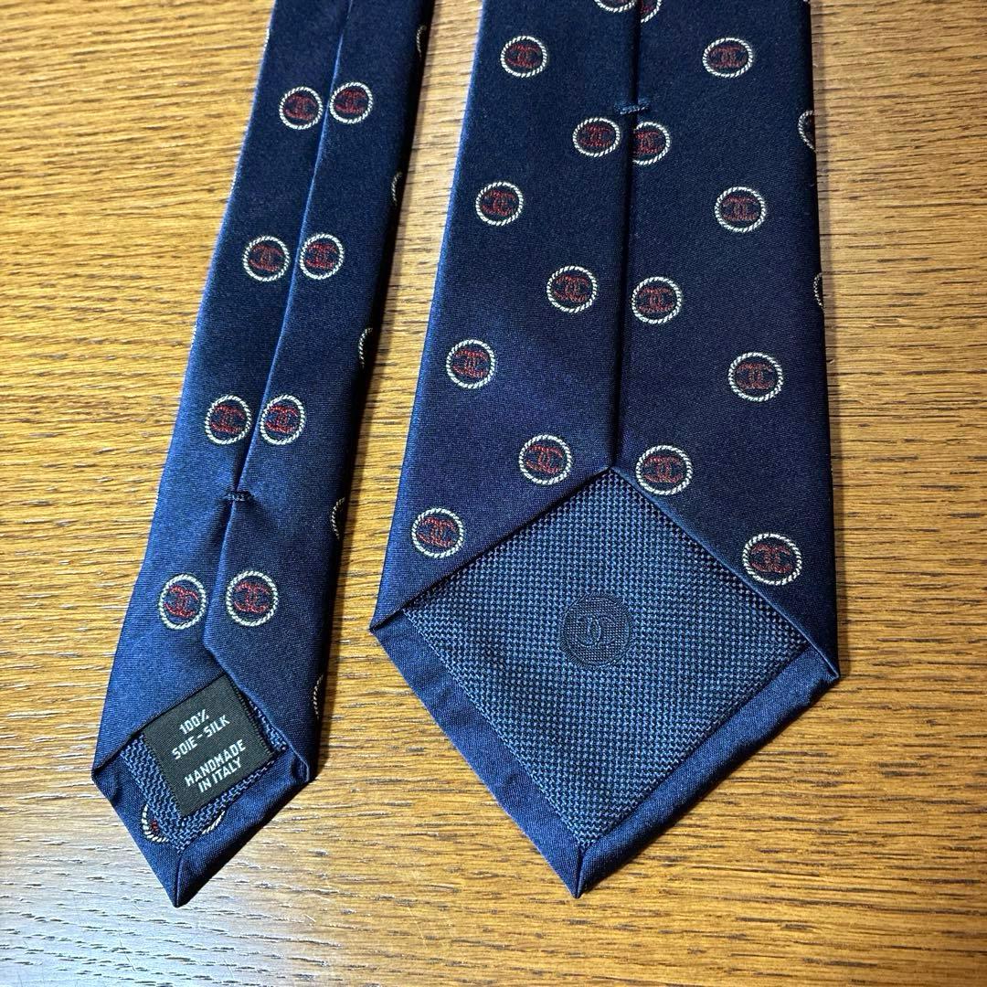 【美品】CHANEL シャネル 紺ネクタイ