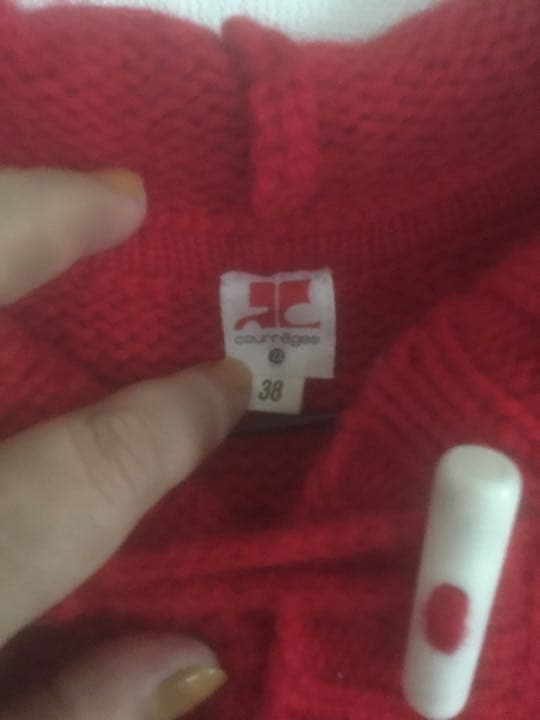 クレージュ  ヴィンテージ　ニットダッフルコート　フード