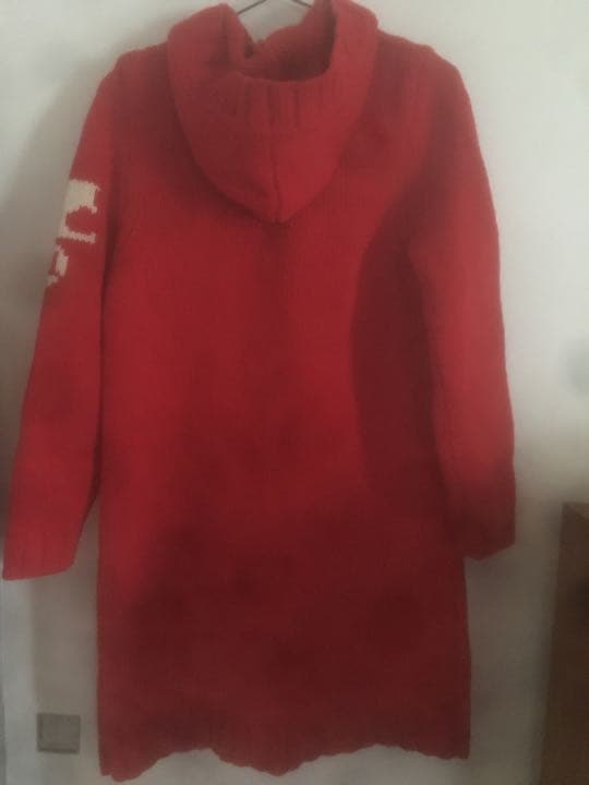 クレージュ  ヴィンテージ　ニットダッフルコート　フード