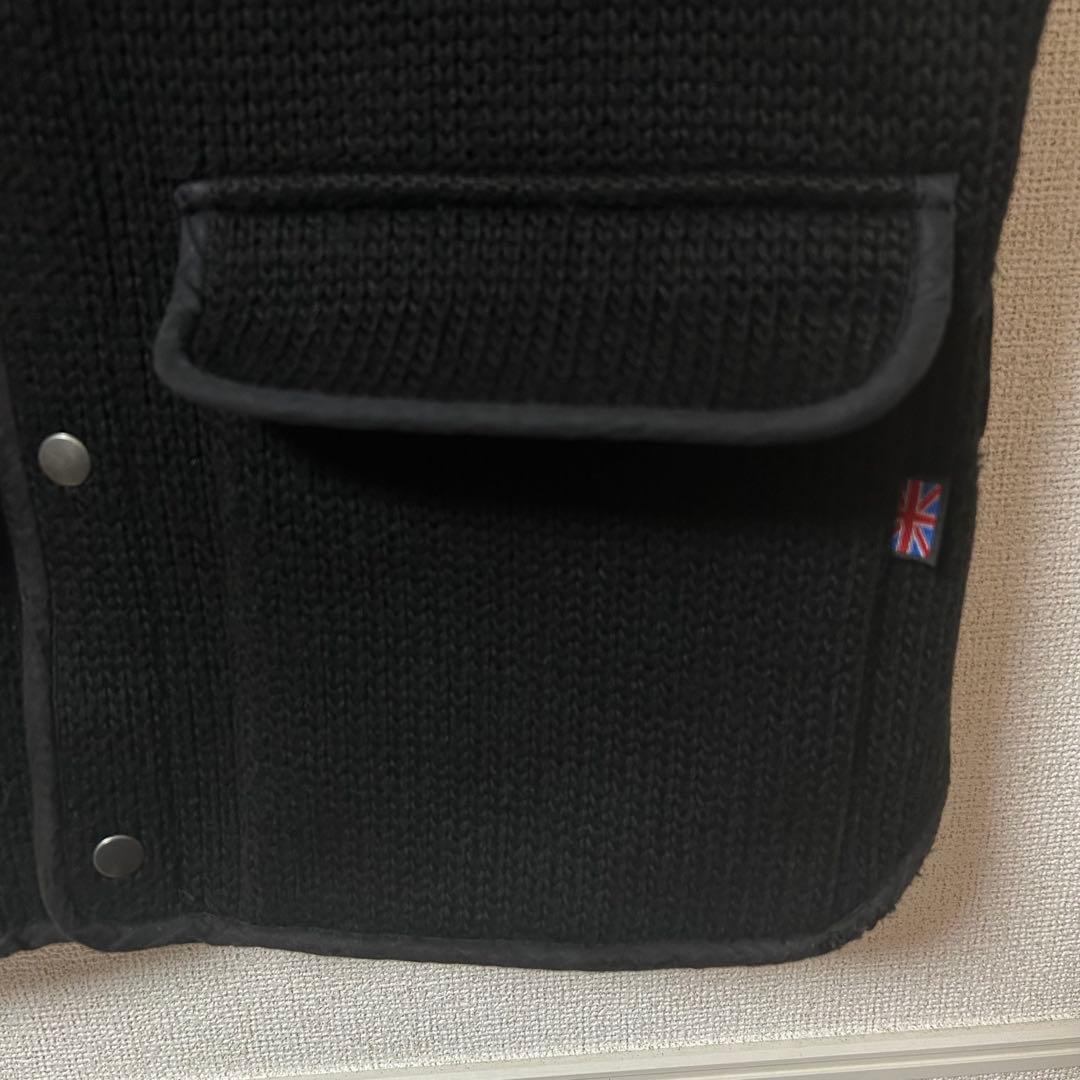 イタリア製 ベルスタッフ アクリルニット×ボア ベスト