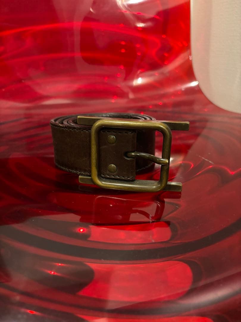 ディオールオム エディ 2005AWグラム期 Hバックルベルト 80 ブラウン