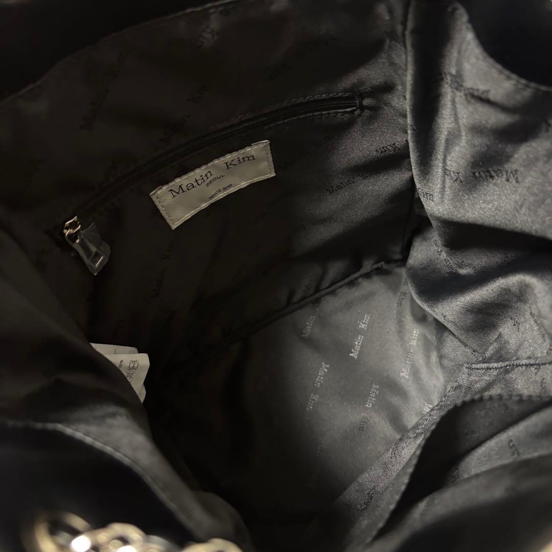 きなこ Martin Kim ドローストリングリボンバックパック 黒