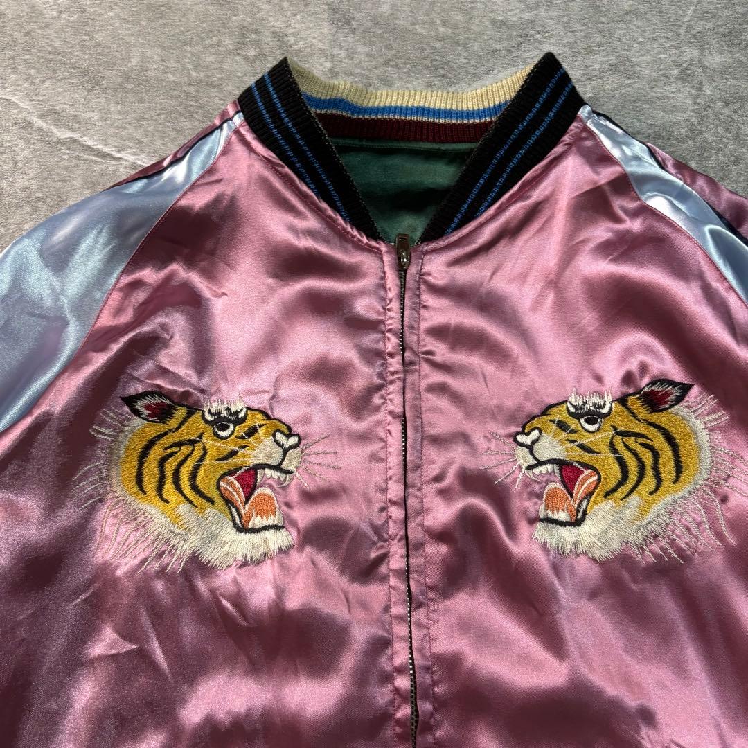 TAILOR 東洋 スカジャン リバーシブル 顔虎 龍 L TT10841