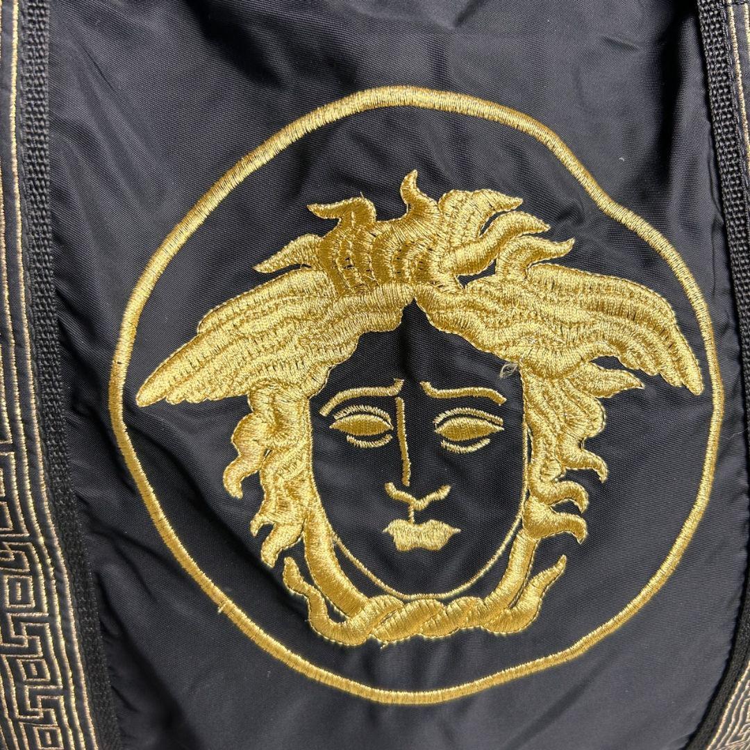 【希少】VERSACE 90s メデューサ ナイロン ボストンバッグ ブラック
