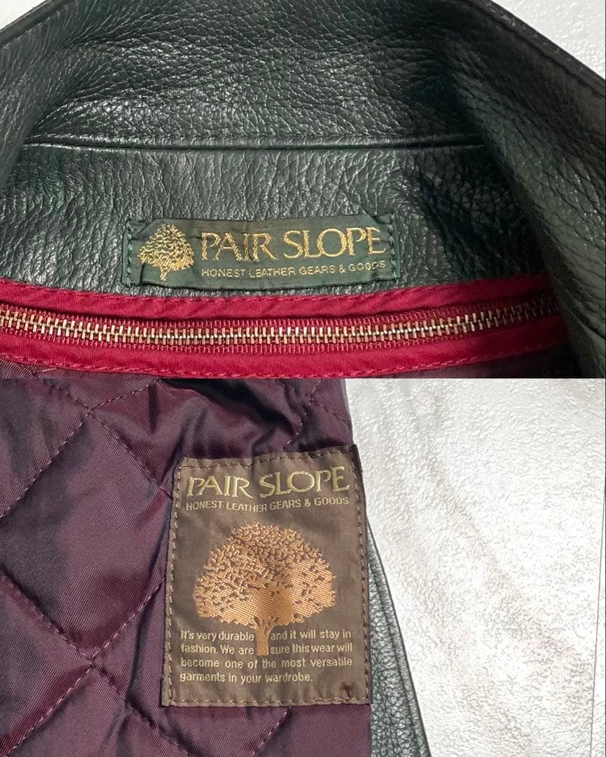 【美品✨】PAIR SLOPE 2way ライダースジャケット ライナー 緑