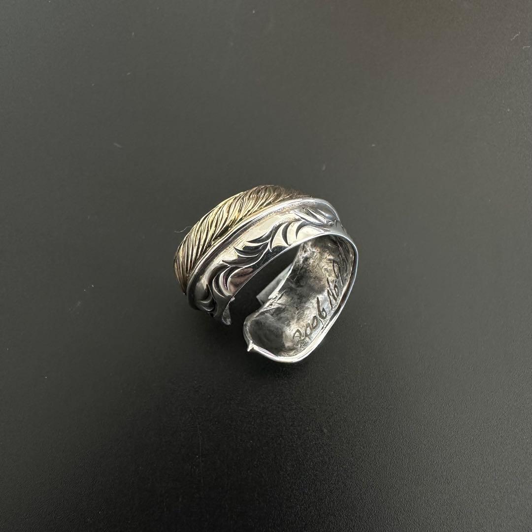 BIG HAND フェザー シルバー×K18 リング19号