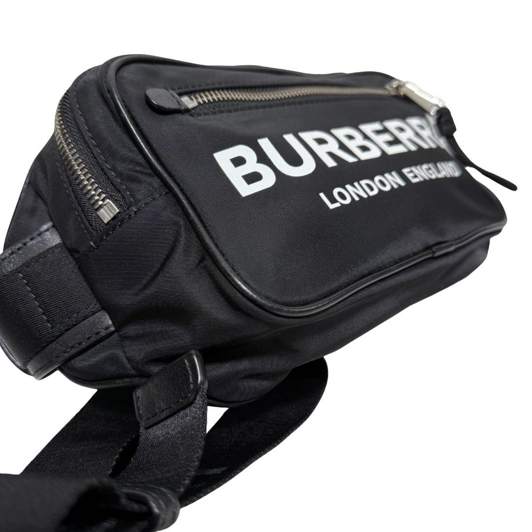 BURBERRY バーバリー ボディバッグ ウエストポーチ ナイロン 黒