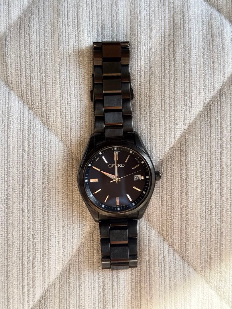 SEIKO SBTM325ソーラー電波 オールブラック