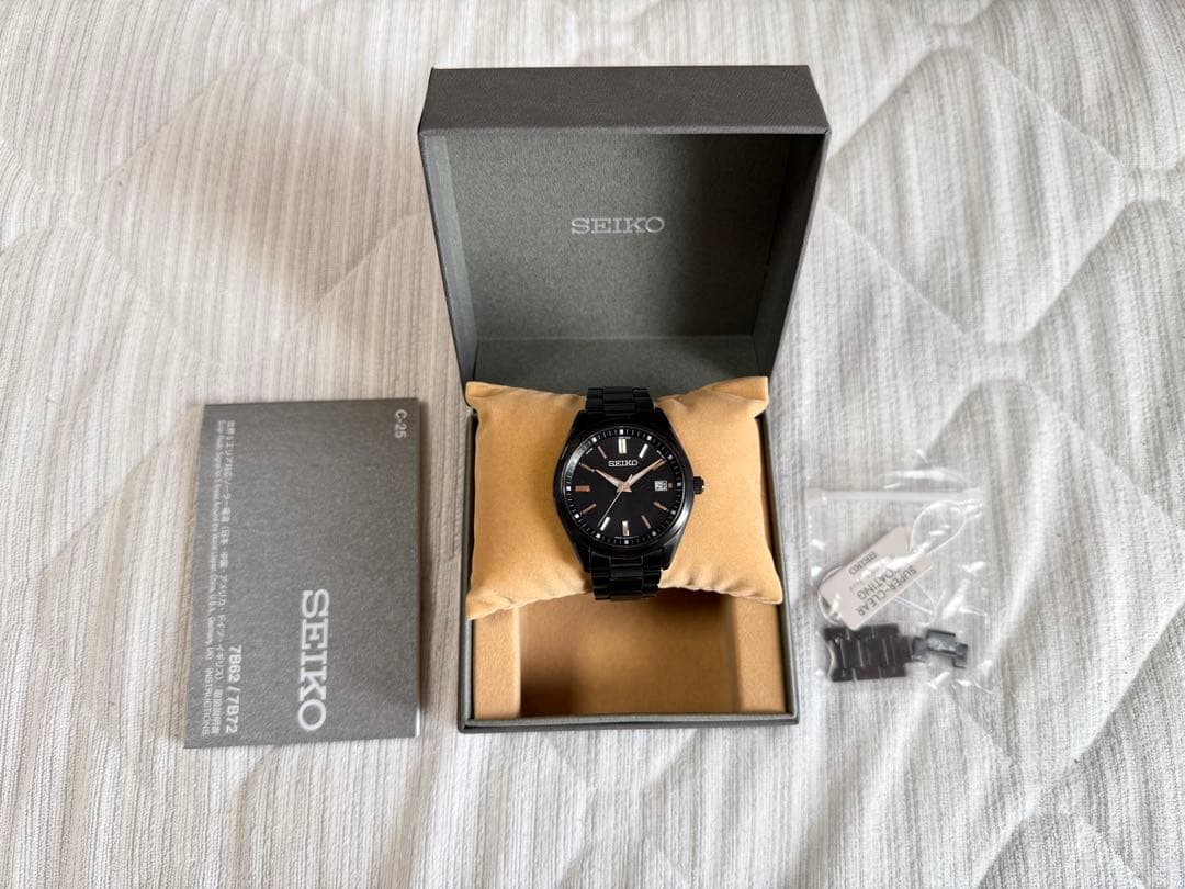 SEIKO SBTM325ソーラー電波 オールブラック