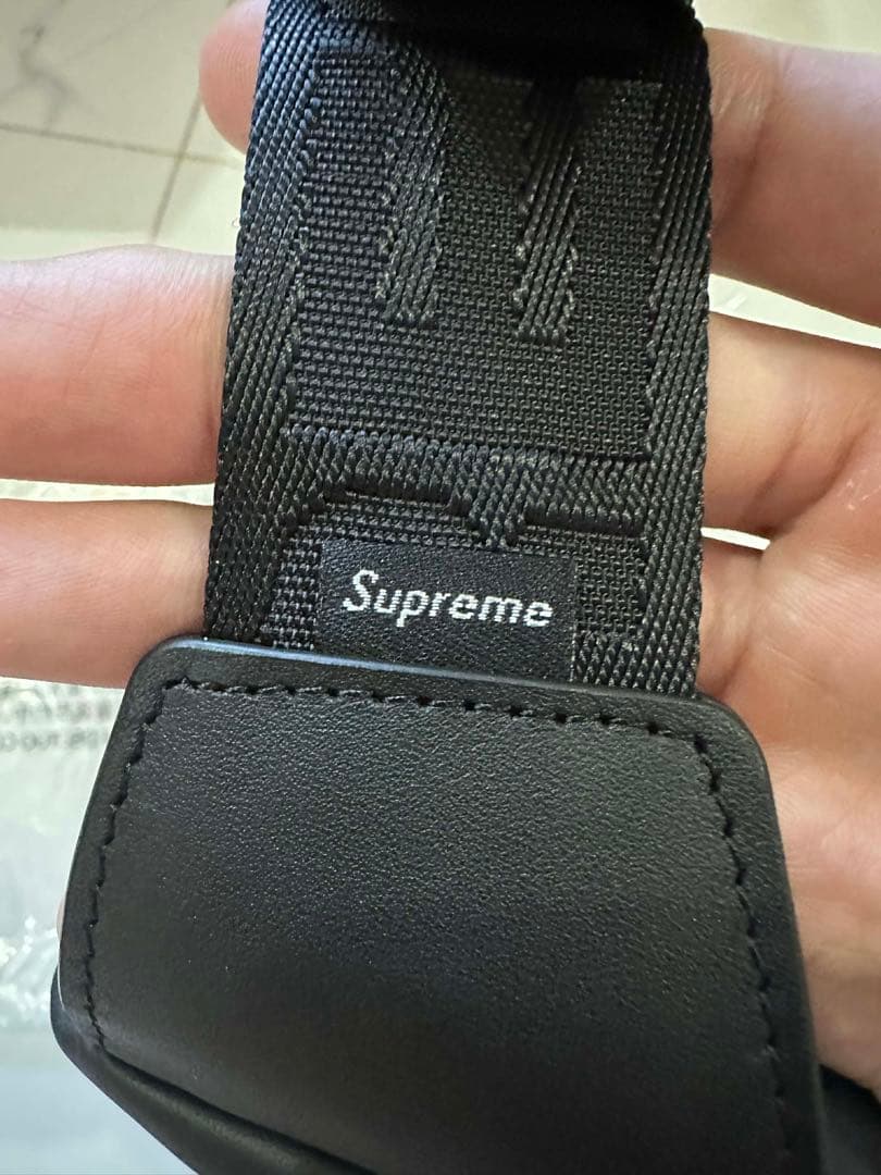 バッグ Supreme 23AW Leather Waist Bag Black