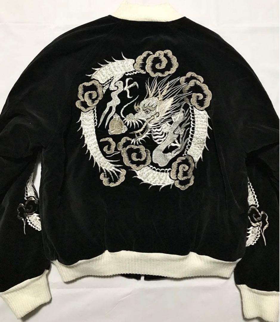 HOUSTON スカジャン ブラック BLACK