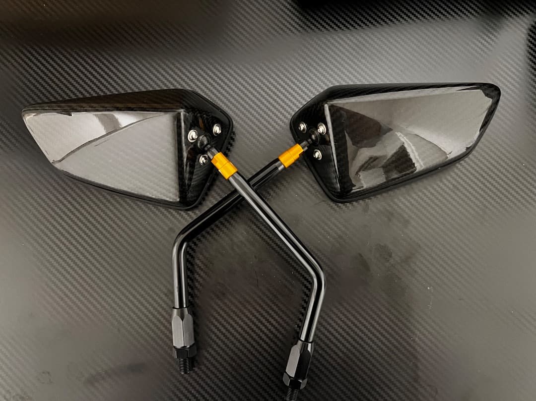 希少 A-TECH エーテック　カーボンミラー