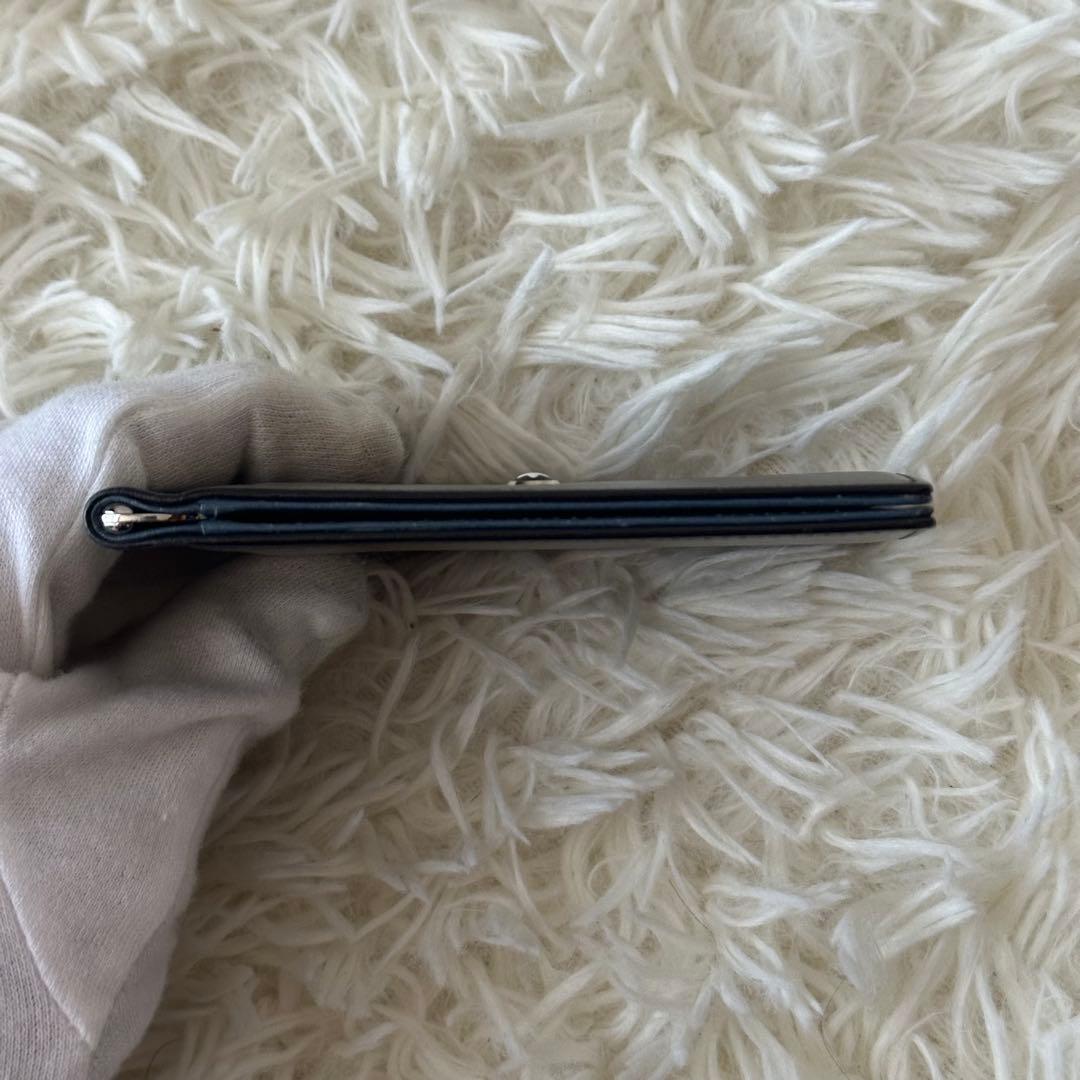 ✨️美品✨️ モンブラン マネークリップ 型押し レザー 黒 青 コンパクト