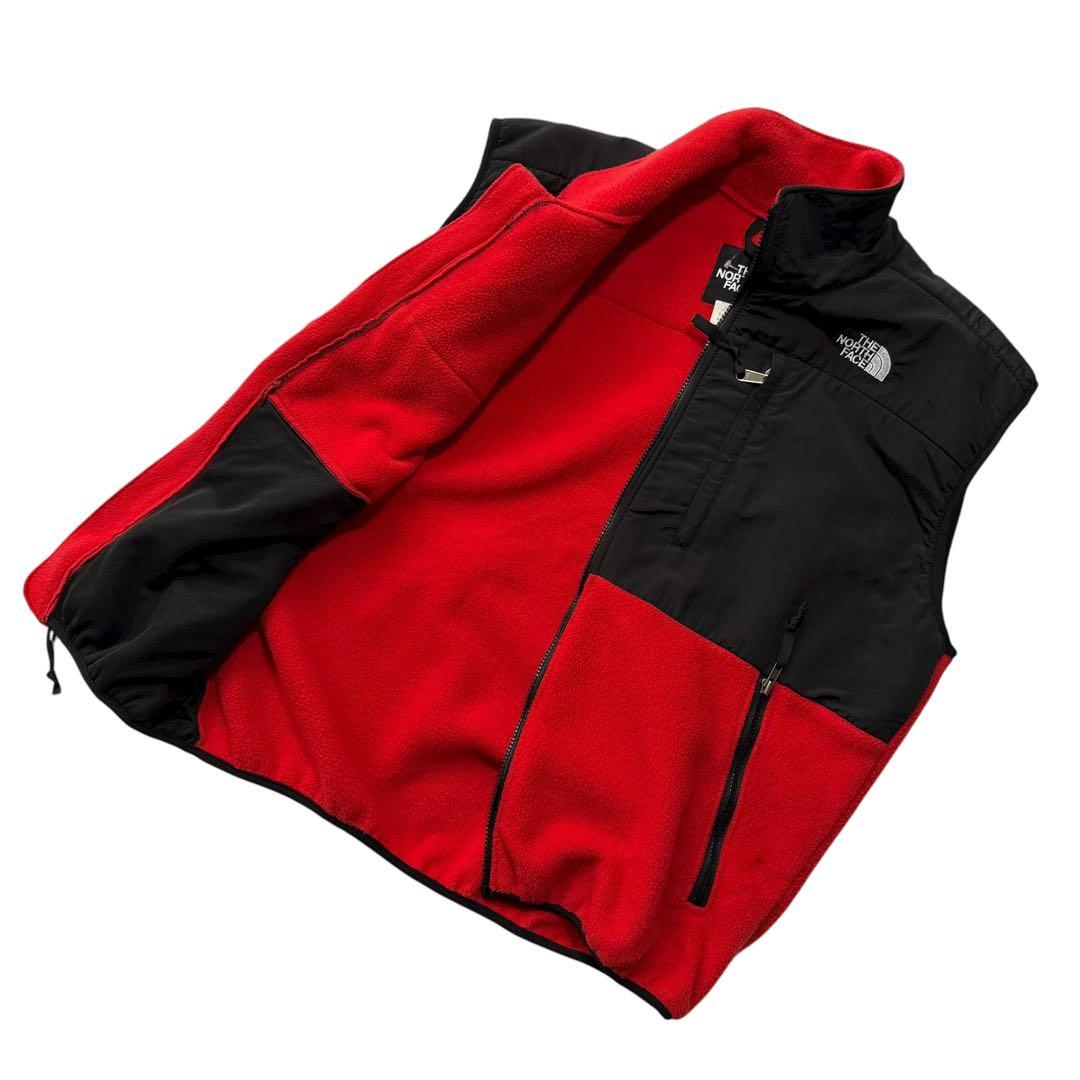 ノースフェイス フリース デナリベスト 黒赤 90s 00s ビンテージ USA