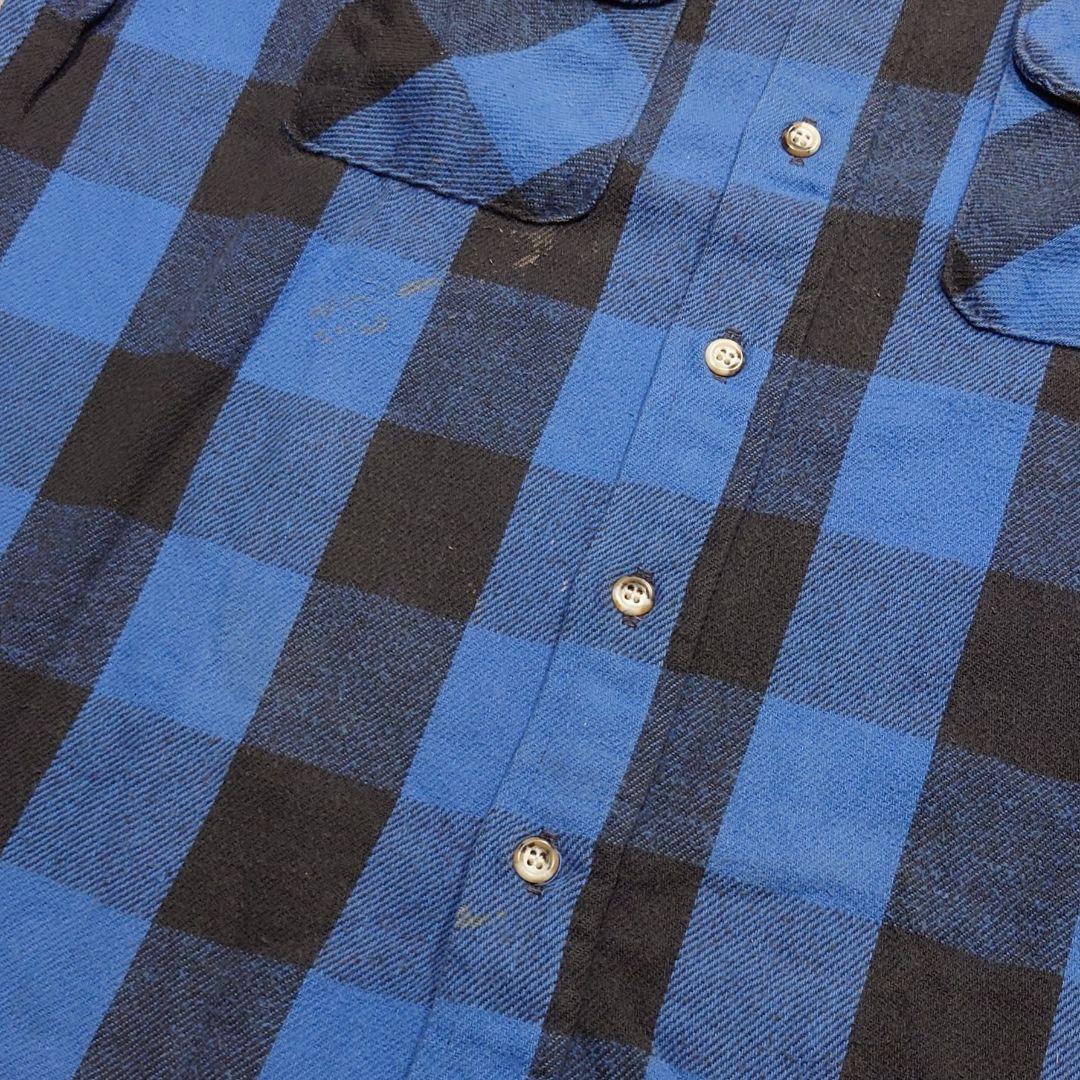 90s FIVE BROTHER チェックネルシャツ USA製 L 好配色